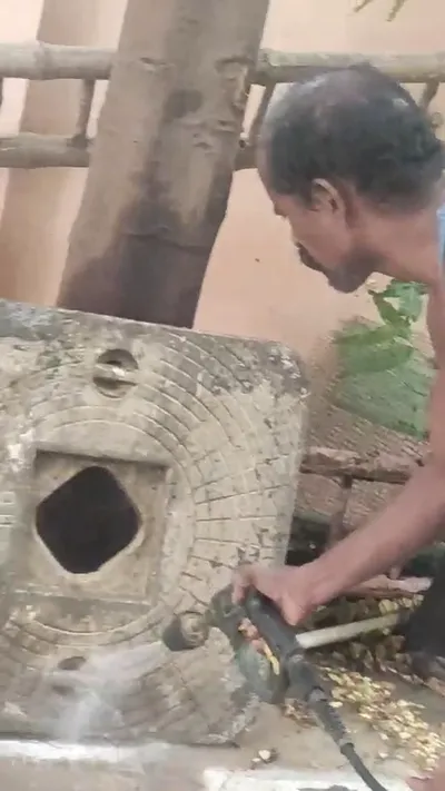 Sump cleaning team at work